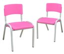 Ver imagem 3 de Kit 2 Cadeiras Infantil Iso Rosa Brinquedoteca Escolas Ecomhome