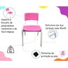 Kit 2 Cadeiras Infantil Iso Rosa Brinquedoteca Escolas Ecomhome - 9