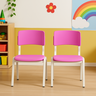 Kit 2 Cadeiras Infantil Iso Rosa Brinquedoteca Escolas Ecomhome - 1
