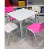 Kit 2 Cadeiras Infantil Iso Rosa Brinquedoteca Escolas Ecomhome - 8