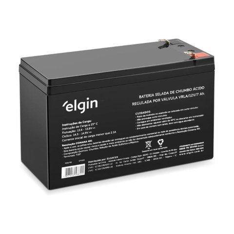 Bateria para Nobreak e Sistemas de Monitoramento - 12v / 7ah - Selada - Elgin Ele000000082293