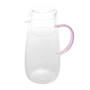 Jarra de Vidro com Alca e Copo Fun Rosa 1,3l