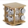 Porta Condimentos 8 Peças Base Giratoria de Bambu - Mimo - 1