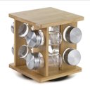 Ver imagem 1 de Porta Condimentos 8 Peças Base Giratoria de Bambu - Mimo