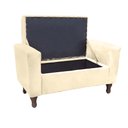 Ver imagem 2 de Recamier Baú Félix 140cm Suede Bege Dominic Decor Felix