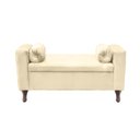 Ver imagem 1 de Recamier Baú Félix 140cm Suede Bege Dominic Decor Felix