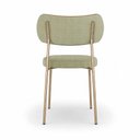Ver imagem 6 de Kit 4 Cadeiras Sala de Jantar Lisa Pés Champanhe Linho/PU Bege/Caramelo m² - Monari Design