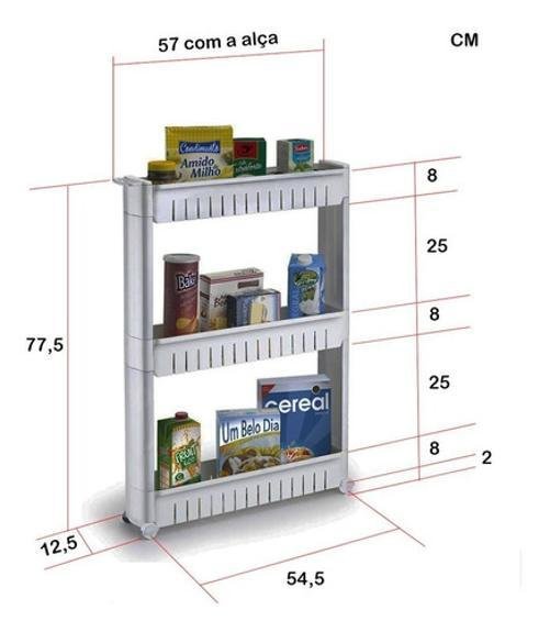 Prateleira Armário Carrinho Organizadora Cozinha Multiuso - 4