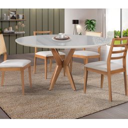 Mesas de Jantar Pandora Casa MAD Mesa Cone Off White 1,20m - 1