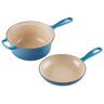 Panela Multifunção de Ferro Fundido 22 cm Azul Marseille Le Creuset - 2