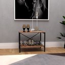 Ver imagem 2 de Kit 02 Sapateiras Multiuso Hall de Entrada Padova 60cm 2 Prateleiras Demolição Preto - Desk Design A