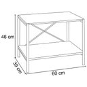 Ver imagem 4 de Kit 02 Sapateiras Multiuso Hall de Entrada Padova 60cm 2 Prateleiras Demolição Preto - Desk Design A