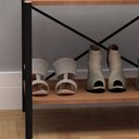 Ver imagem 3 de Kit 02 Sapateiras Multiuso Hall de Entrada Padova 60cm 2 Prateleiras Demolição Preto - Desk Design A