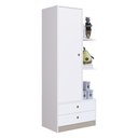 Ver imagem 6 de Guarda-Roupas Infantil 1 Porta 2 Gavetas Multimóveis CR35097 Branco/Fumê