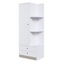 Ver imagem 1 de Guarda-Roupas Infantil 1 Porta 2 Gavetas Multimóveis CR35097 Branco/Fumê