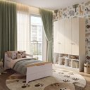 Ver imagem 1 de Quarto Infantil Cama com Grades Petit e Guarda Roupa Curió 4 Portas Madeiraoriginals Branco/Natural