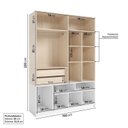 Ver imagem 4 de Quarto Infantil Cama com Grades Petit e Guarda Roupa Curió 4 Portas Madeiraoriginals Branco/Natural