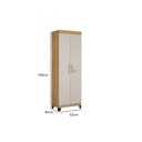 Ver imagem 2 de Armario Multiuso Asteca 2 portas com chave Valdemoveis Cinamomo/Off White
