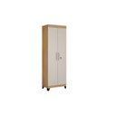 Ver imagem 1 de Armario Multiuso Asteca 2 portas com chave Valdemoveis Cinamomo/Off White