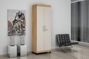 Ver imagem 3 de Armario Multiuso Asteca 2 Portas com Chave Valdemoveis Cinamomo/Off White