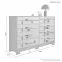 Ver imagem 4 de Cômoda Olga 8 Gavetas MDF-MDP com Puxador em MDF Cinamomo JCM Movelaria