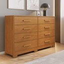 Ver imagem 2 de Cômoda Olga 8 Gavetas MDF-MDP com Puxador em MDF Cinamomo JCM Movelaria
