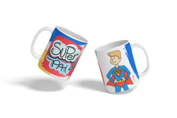 Caneca Super Pai!: Branca - 1