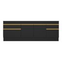 Ver imagem 6 de Kit 2 Balcões com Rodapé Gabinete Pia 150 Cm e Cooktop 70 Cm Veneza Gb Multimóveis Mp2108 Preto
