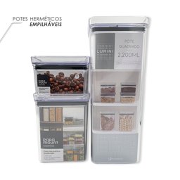 Pote Hermético Multiuso: Organize e Conserve Seus Alimentos Volume:480ml - 6