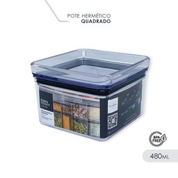 Pote Hermético Multiuso: Organize e Conserve Seus Alimentos Volume:480ml - 2
