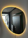 Ver imagem 6 de Espelho Orgânico Grande Decorativo 80cm com Led e Controle