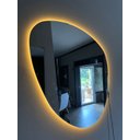 Ver imagem 4 de Espelho Orgânico Grande Decorativo 80cm com Led e Controle