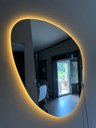 Ver imagem 4 de Espelho Orgânico Grande Decorativo 80cm com Led e Controle
