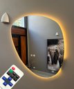 Ver imagem 1 de Espelho Orgânico Grande Decorativo 80cm com Led e Controle