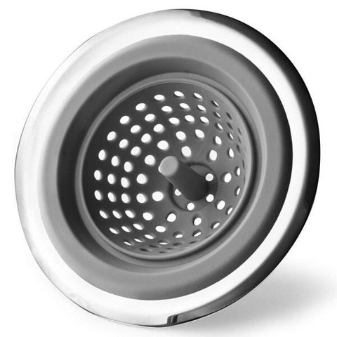 Ralo para Pia em Aço Inox e Silicone 11,7 Cm Mimo Style