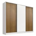 Ver imagem 2 de Guarda Roupa Infantil 100% Mdf Madesa Logan 3 Portas de Correr - Branco/rustic/branco