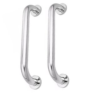 Alça Apoio Kit 2 Uni 30cm Inox Banheiro Deficiente Idoso Cadeirante Acessibilidade