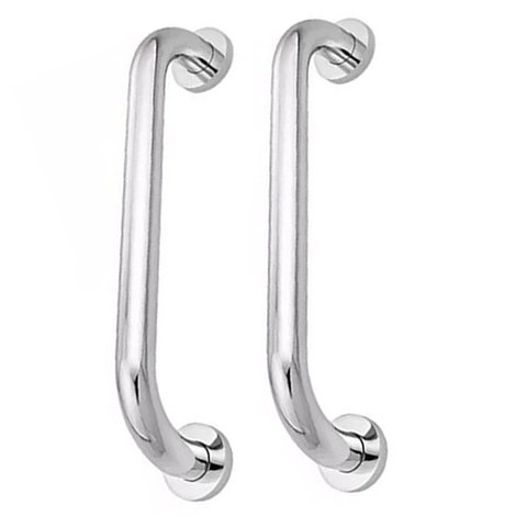 Alça Apoio Kit 2 Uni 30cm Inox Banheiro Deficiente Idoso Cadeirante Acessibilidade