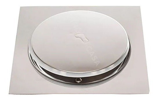 Ralo Inteligente Click Para Banheiro 10x10 Cm Inox - 2