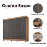 Guarda Roupa Casal Ambiente Porto 8 Portas Nature Cinza – Móveis Leão - 4