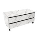 Ver imagem 3 de Balcão Gabinete para Banheiro sem Cuba 80cm com Rodízio e Gaveta Bn3603 Tecno Mobili - Marmore