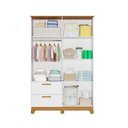 Ver imagem 5 de Guarda-Roupa Infantil 100% MDF 4 Portas e 2 Gavetas 129cm Multimóveis Crper-GRP134 Branco/Madeirado