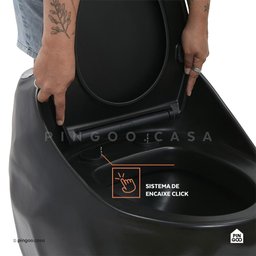 Vaso Sanitário Monobloco Caixa Acoplada Titanita Pingoo.casa - Preto - 5