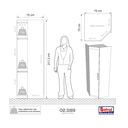 Ver imagem 3 de Guarda Roupa Genova Módulo Canto Ipe Wood com Grafite Batrol