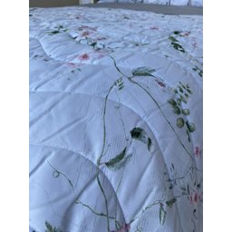 EDREDOM KING TOQUE ACETINADO LUXO FLOR ROMANTICA ALTENBURG - 4