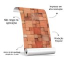 Ver imagem 2 de Papel de Parede Adesivo Madeira Quadriculado Sala Resistente a Água