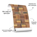 Ver imagem 6 de Papel de Parede Adesivo Madeira Quadriculada Sala Auto Colante