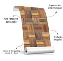 Ver imagem 6 de Papel de Parede Adesivo Madeira Quadriculada Sala Auto Colante