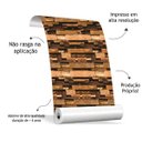 Ver imagem 4 de Papel de Parede Adesivo Madeira Quadriculado Sala Resistente a Água