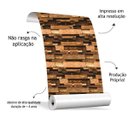 Ver imagem 4 de Papel de Parede Adesivo Madeira Quadriculado Sala Resistente a Água